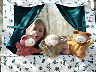 Use this story as inspiration to make up your own lines and scenery for our new Puppet Theatre