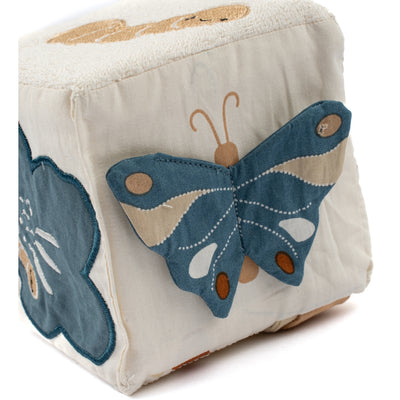 Fabelab Fabric Cube - Little Butterfly Baby Toys Natural (unbleached cotton)