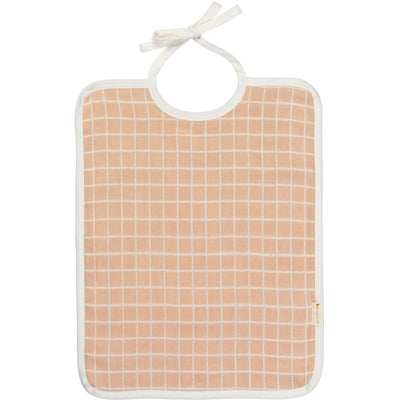 Fabelab Feeding Bib - Grid Bibs Dusty Rose