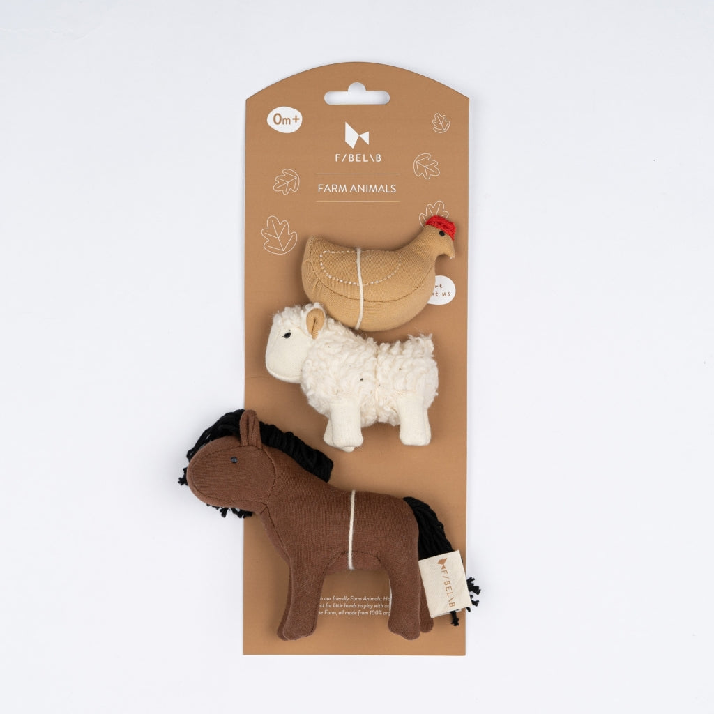 Fabelab Pocket Friend - Farm Animals Dolls Multi Colours