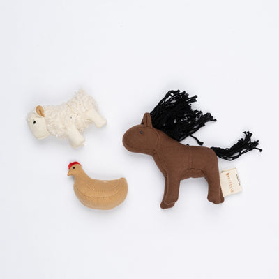 Fabelab Pocket Friend - Farm Animals Dolls Multi Colours