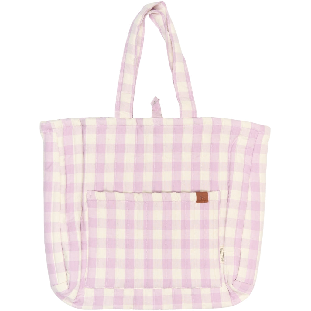 Fabelab Quilted Tote Bag - Lilac Checks Bags & Backpacks Lilac