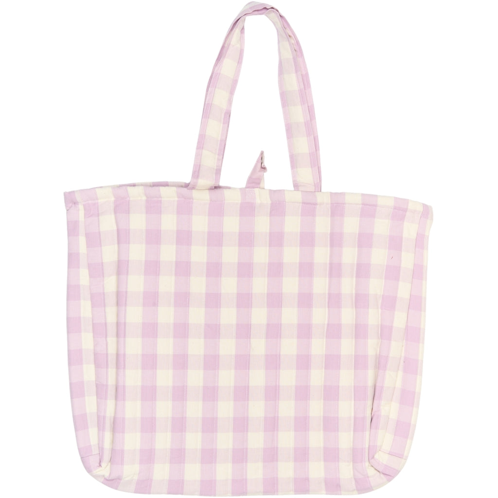 Fabelab Quilted Tote Bag - Lilac Checks Bags & Backpacks Lilac