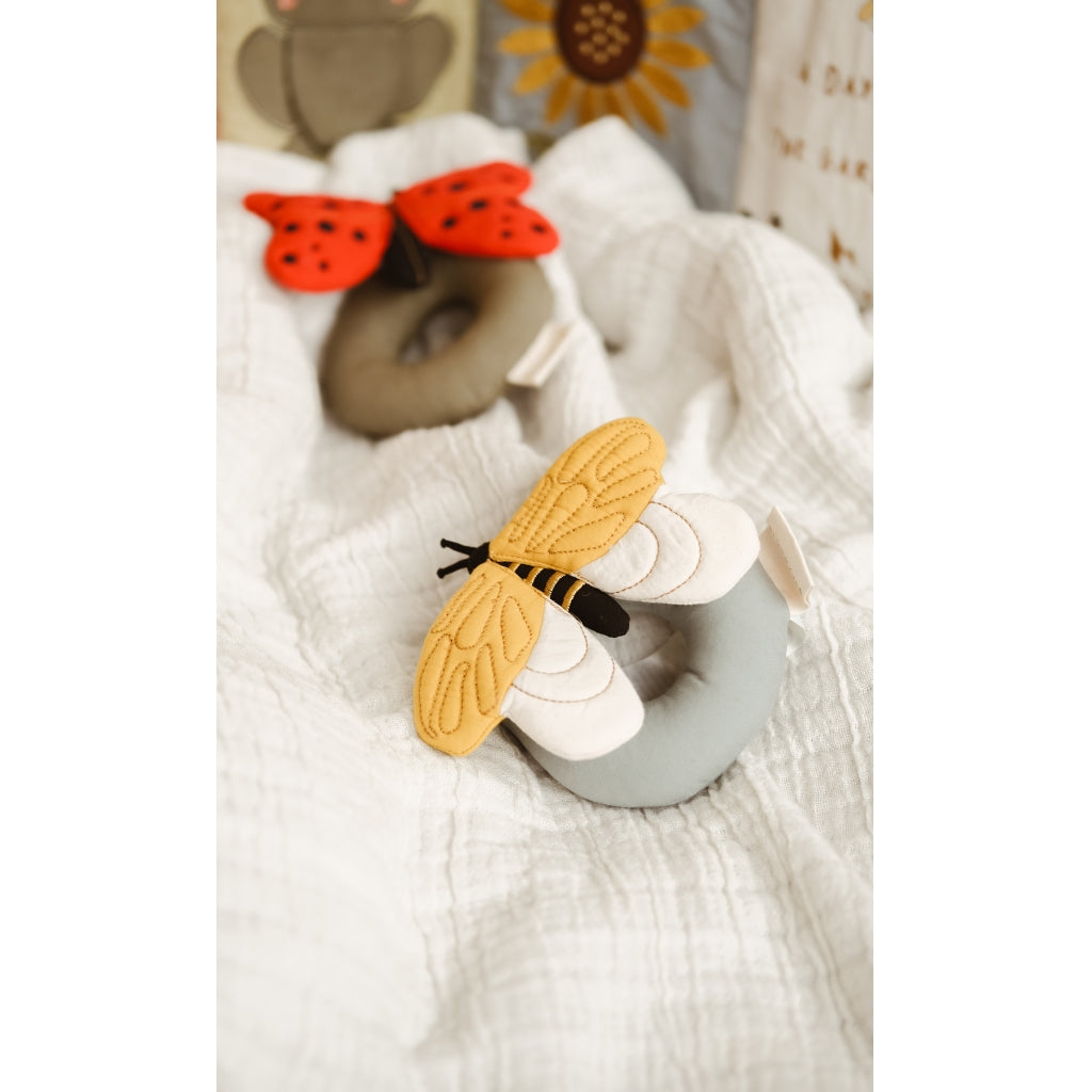 Fabelab Rattle - Bee Baby Toys Whisper White