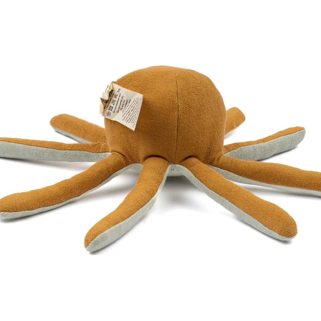 Fabelab Rattle - Octopus - Ochre / Beach Grass Baby Toys